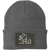 HUNTER JUMPER BLACK LEATHER CP90 Knit Cap - Patch