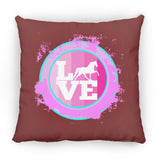 TWH PLEASURE BLEACH SPLATTER PINK TEAL ZP14 Small Square Pillow