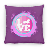 TWH PLEASURE BLEACH SPLATTER PINK TEAL ZP18 Large Square Pillow