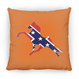 Rebel on the Rail Tennessee Walking Horse Performance ZP16 Medium Square Pillow