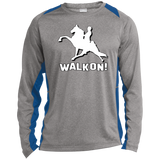 Walk On ST361LS Long Sleeve Heather Colorblock Performance Tee