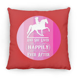 SHE LIVED HAPPILY TWH PLEASURE SHADES OF PINK ZP14 Small Square Pillow