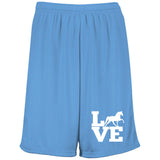 Love (TWH Pleasure) 1844 Moisture-Wicking 9 inch Inseam Mesh Shorts