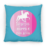SHE LIVED HAPPILY TWH PLEASURE SHADES OF PINK ZP18 Large Square Pillow