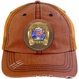 JACK HEFFINGTON (Legends Series) HAT 6990 Distressed Unstructured Trucker Cap - Patch