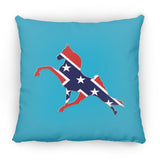Rebel on the Rail Tennessee Walking Horse Performance ZP18 Large Square Pillow