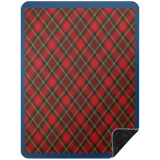 RED TARTAN BSHL Premium Black Sherpa Blanket 60x80