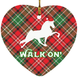 WALK ON ORNAMENT PLAID WALK ON RED PLAID ORNAMENT (4 SHAPES)