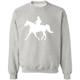 Missouri Fox Trotter WITH MALE RIDER WHITE Z65x Pullover Crewneck Sweatshirt 8 oz (Closeout)