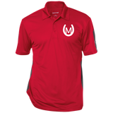 MANES RANCH (white) ST695 Performance Textured Three-Button Polo