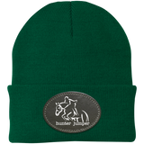HUNTER JUMPER BLACK LEATHER CP90 Knit Cap - Patch