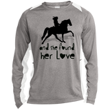 SHE FOUND HER LOVE (TWH pleasure)Bblack art ST361LS Long Sleeve Heather Colorblock Performance Tee