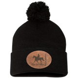 MISSOURI FOX TROTTER ON LEATHER SP15 Pom Pom Knit Cap - Patch