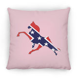 Rebel on the Rail Tennessee Walking Horse Performance ZP14 Small Square Pillow
