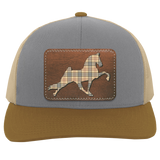 TENNESSEE WALKING HORSE PERFORMANCE LEATHER BURBURY 104C Trucker Snap Back - Patch