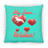 MY LOVE WALKS (Pleasure) ZP16 Medium Square Pillow