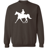 Missouri Fox Trotter WITH MALE RIDER WHITE G180 Crewneck Pullover Sweatshirt