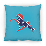 Rebel on the Rail Tennessee Walking Horse Performance ZP14 Small Square Pillow