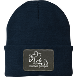 HUNTER JUMPER BLACK LEATHER CP90 Knit Cap - Patch
