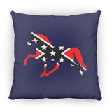 Rebel on the Rail Tennessee Walking Horse Pleasure ZP18 Large Square Pillow