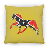 Rebel on the Rail Tennessee Walking Horse Pleasure ZP16 Medium Square Pillow