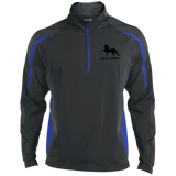 American Saddlebred 2 (black) ST851 Men/Women's Sport Wicking Colorblock 1/2 Zip
