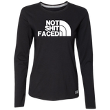 NOT SHIT FACED (WHITE) 64LTTX Ladies’ Essential Dri-Power Long Sleeve Tee