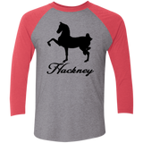 HACKNEY DESIGN 1 (black) 4HORSE NL6051 Tri-Blend 3/4 Sleeve Raglan T-Shirt