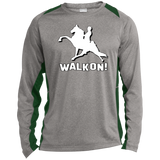 Walk On ST361LS Long Sleeve Heather Colorblock Performance Tee
