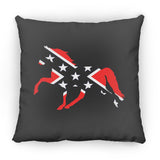 Rebel on the Rail Tennessee Walking Horse Pleasure ZP18 Large Square Pillow
