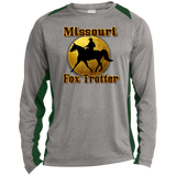 MISSOURI FOX TROTTER 1 ST361LS Long Sleeve Heather Colorblock Performance Tee