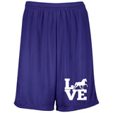Love (TWH Pleasure) 1844 Moisture-Wicking 9 inch Inseam Mesh Shorts