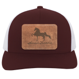 AMERICAN SADDLEBRED ON LEATHER 104C Trucker Snap Back - Patch