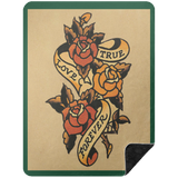 VINTAGE TAT 1 BSHL Premium Black Sherpa Blanket 60x80