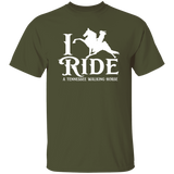 I RIDE A WALKING HORSE B (WHITE) G500 5.3 oz. T-Shirt