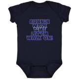 RUNNIN WALK TIME LET EM WALK ON 4424 Infant Fine Jersey Bodysuit