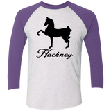 HACKNEY DESIGN 1 (black) 4HORSE NL6051 Tri-Blend 3/4 Sleeve Raglan T-Shirt