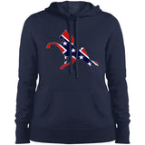 Rebel on the Rail Tennessee Walking Horse Performance LST254 Ladies' Pullover Hooded Sweatshirt
