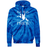 RIDEWITHPRIDEWHITE CD877 Unisex Tie-Dyed Pullover Hoodie