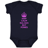 REAL DADS BUY PONIES (pink) 4424 Infant Fine Jersey Bodysuit