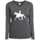 Missouri Fox Trotter LADY FINAL ART WHITE LST353LS Ladies’ Long Sleeve Performance V-Neck Tee