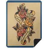 VINTAGE TAT 1 BSHL Premium Black Sherpa Blanket 60x80