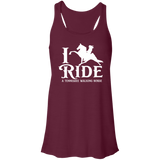 I RIDE A WALKING HORSE B (WHITE) B8800 Flowy Racerback Tank