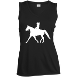 Missouri Fox Trotter LADY FINAL ART WHITE LST352 Ladies' Sleeveless V-Neck Performance Tee