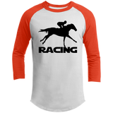 RACING (BLACK) 4HORSE T200 3/4 Raglan Sleeve Shirt