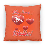 MY LOVE WALKS (Pleasure) ZP18 Large Square Pillow