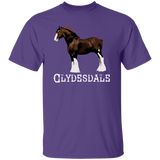 CLYDESDALE (STANDING) 4HORSE G500 5.3 oz. T-Shirt
