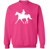 Missouri Fox Trotter WITH MALE RIDER WHITE G180 Crewneck Pullover Sweatshirt