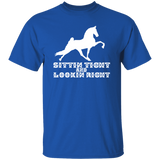 SITTIN TIGHT LOOKIN RIGHT TWH PERFORMANCE(WHITE) G500 5.3 oz. T-Shirt