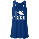 I RIDE A WALKING HORSE B (WHITE) B8800 Flowy Racerback Tank